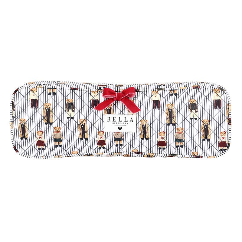 Navy Stripes + Bears Quilted Hair Tool Bag