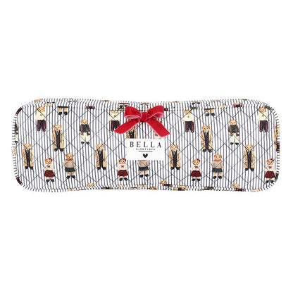 Navy Stripes + Bears Quilted Hair Tool Bag