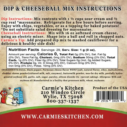 Carmie's Peppercorn Parmesan Dip & Cheeseball Mix