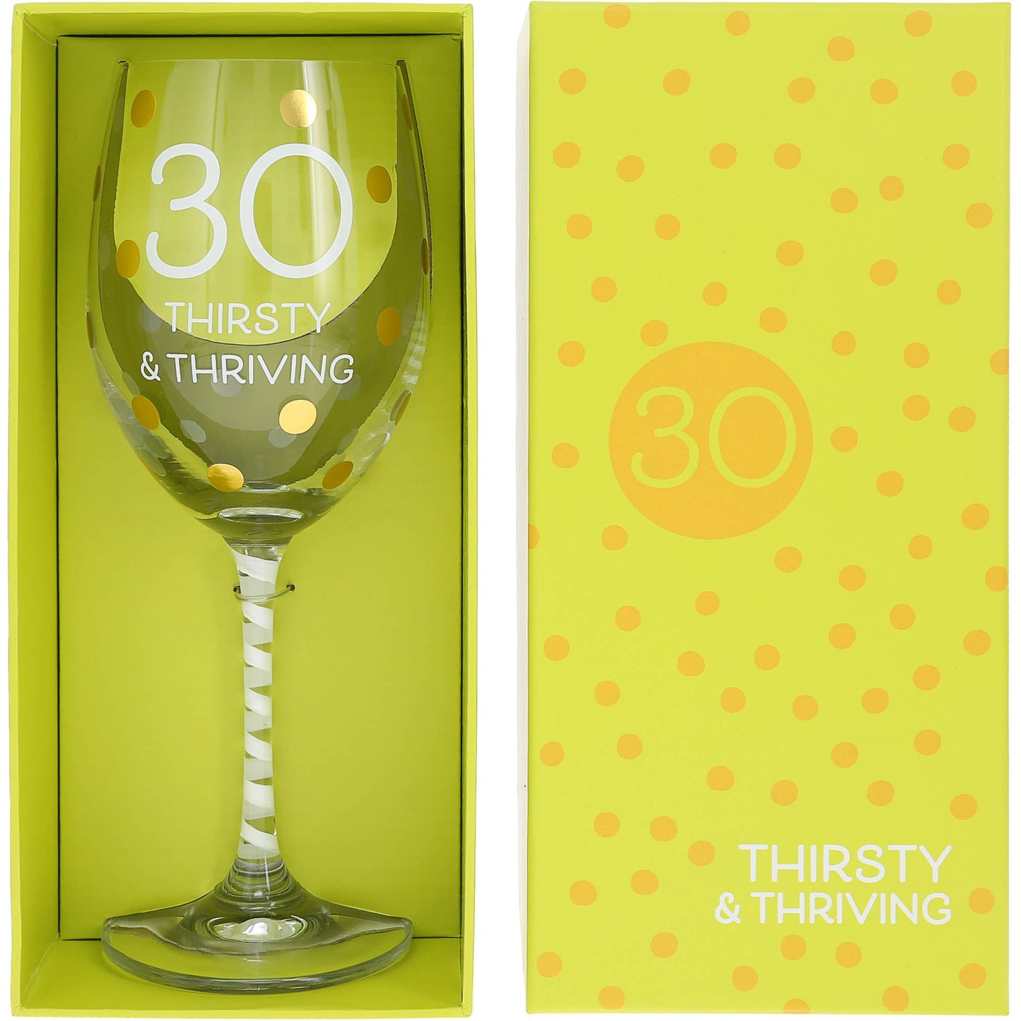 30th Gift Boxed 16 oz Crystal Wine Glass