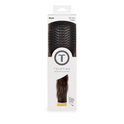 TELETIE Boar Bristle Hair Brush | Tortoise