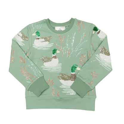 Kids' Marsh Mallard Sequin Sweatshirt