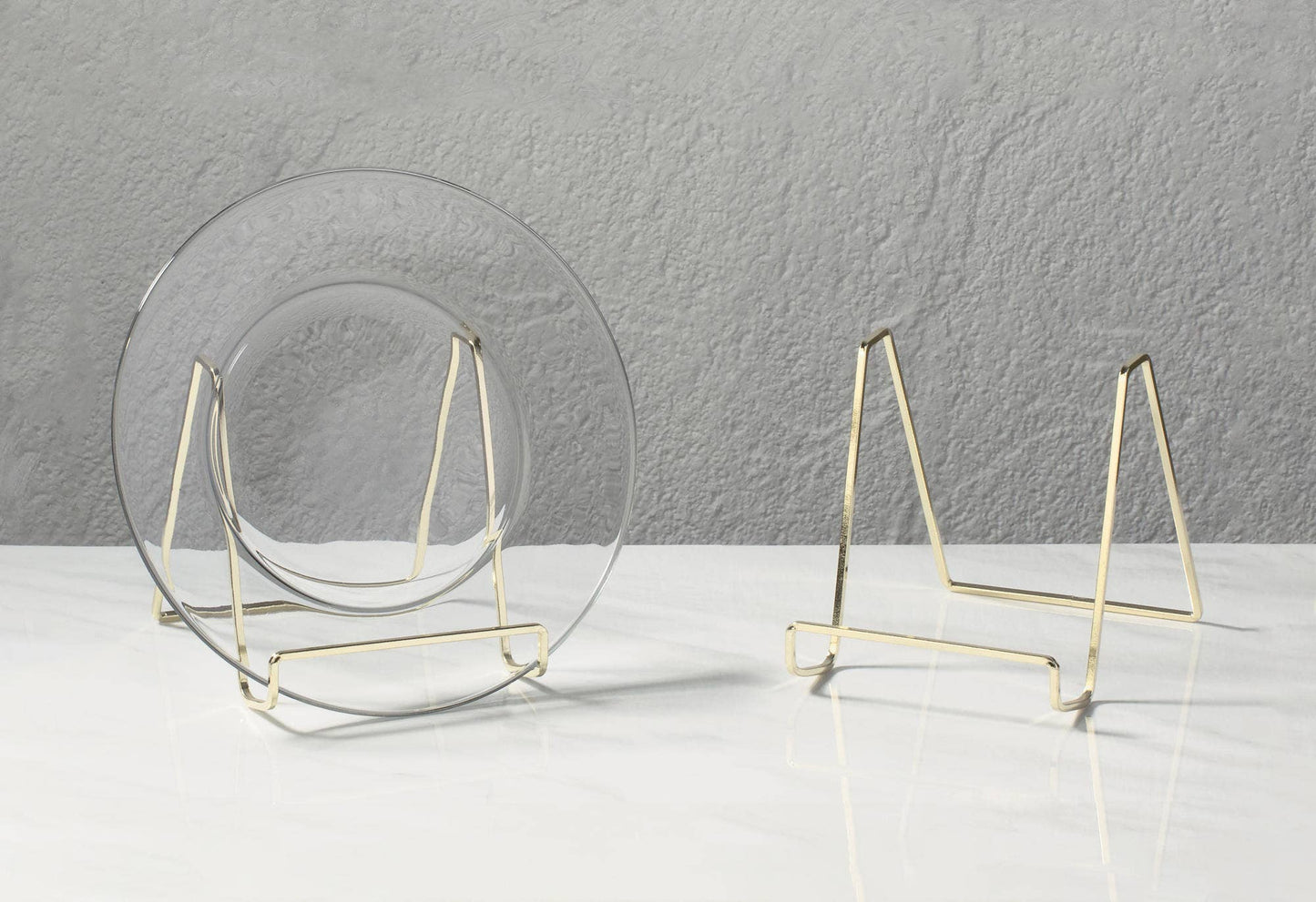 Plated Square Wire Stands - Brass