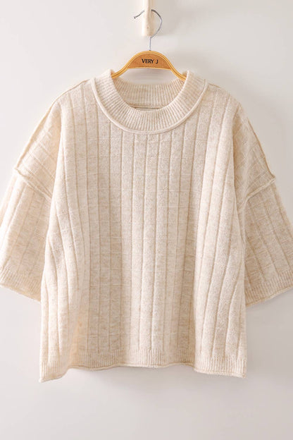 Allie Ribbed Knit Sweater