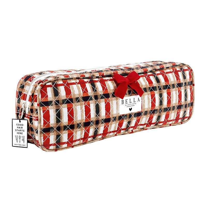 Plaid Quilted Hair Tool Bag