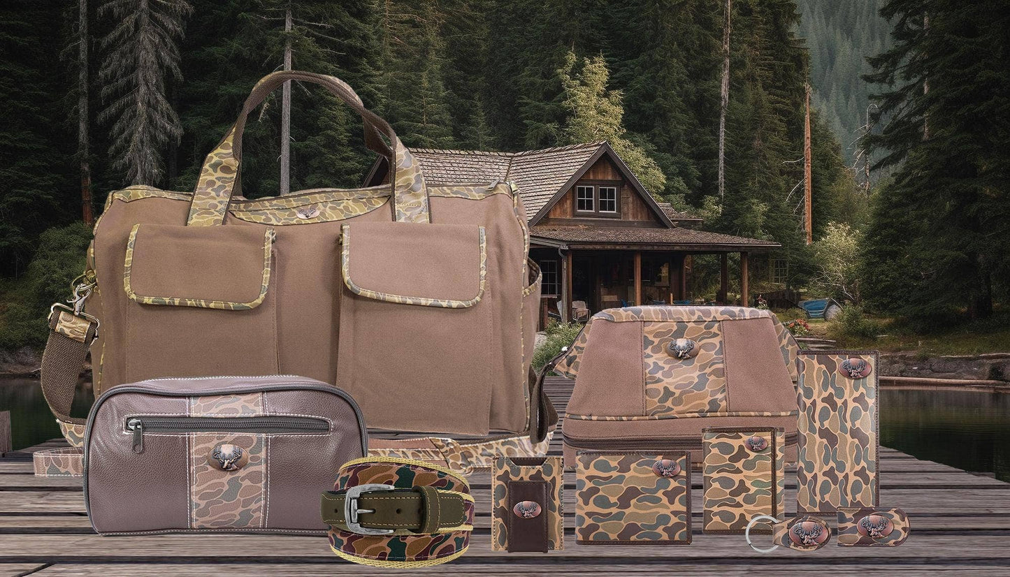 Brown & Tan Buck Camo Weekender Bag