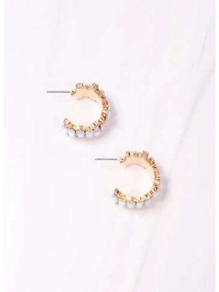 Opal Aria Hoop Earrings