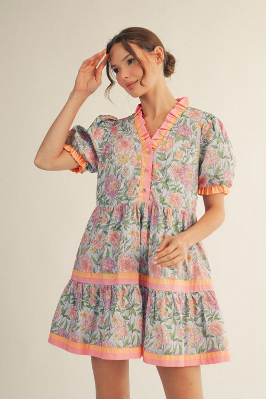 Blue Skies & Blossoms Dress