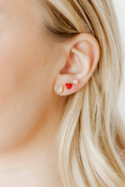 Helen Gold Screwback Stud Earrings