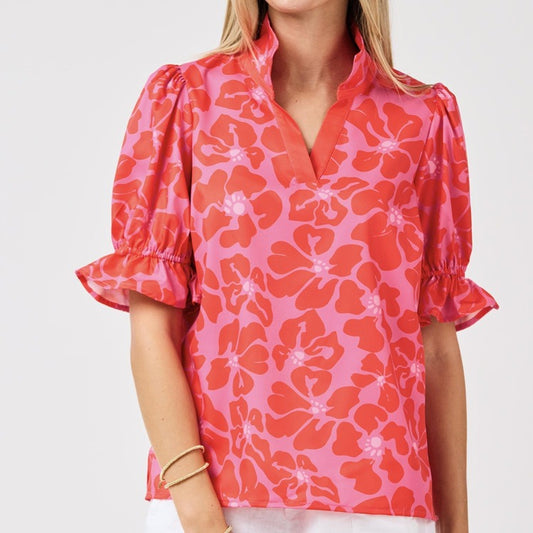 Garden Samba Pink Jessica Top