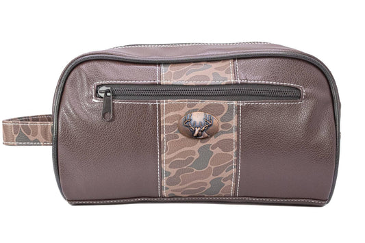 Brown & Tan Buck Camo Dopp Bag