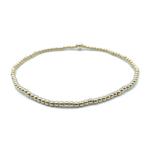 2mm w/ Single 4mm Gold Filled Waterproof Karma Bracelet