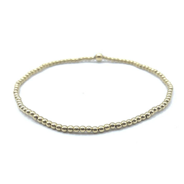 2mm w/ Single 4mm Gold Filled Waterproof Karma Bracelet