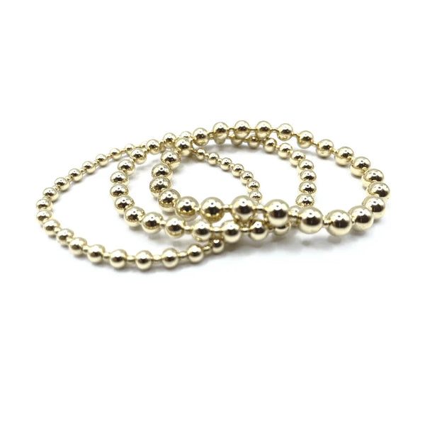 4mm+2mm+4mm Gold Filled Waterproof Dimension Bracelet