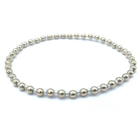 3mm Color Crush Newport Silver & Gold Waterproof Bracelet