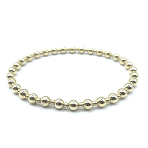 4mm+2mm+4mm Gold Filled Waterproof Dimension Bracelet