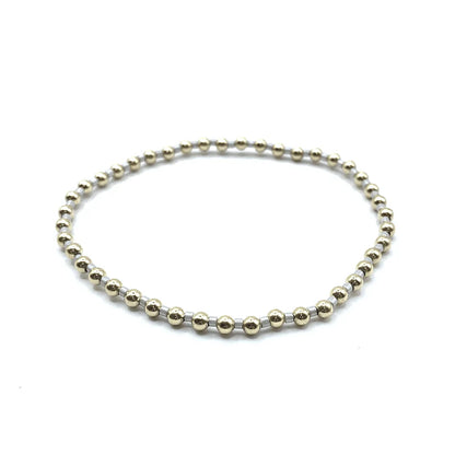 3mm Color Crush Newport Silver & Gold Waterproof Bracelet