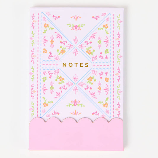 Floral Stitch Flip Notepad