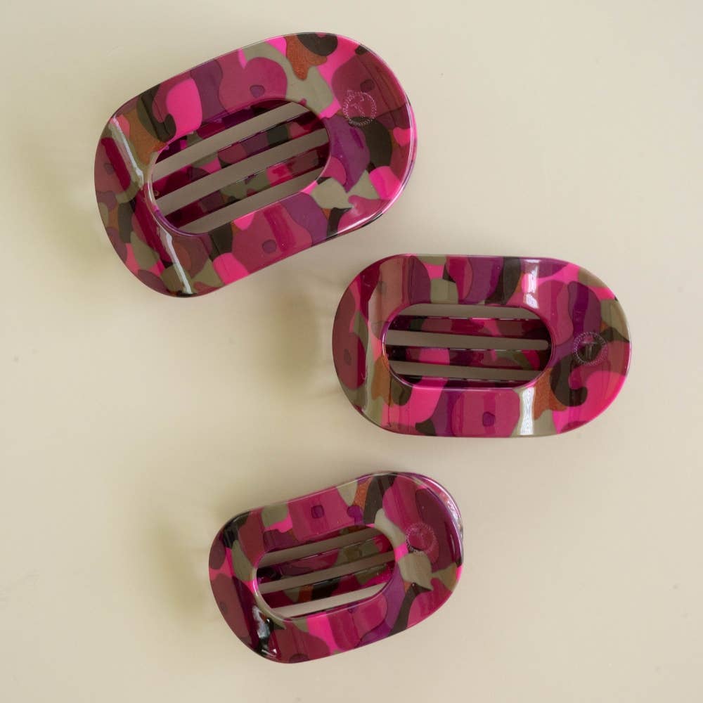 Round Flat TELETIE Clip | Medium | Garden Glam
