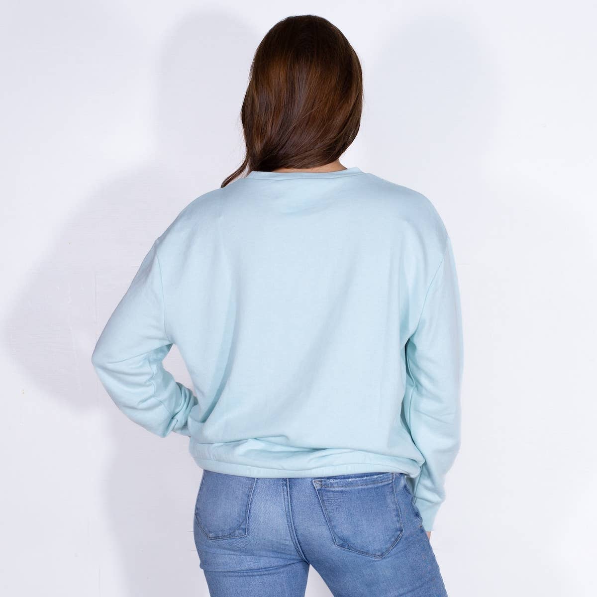 Sky Blue Be The Light Sequin Sweatshirt