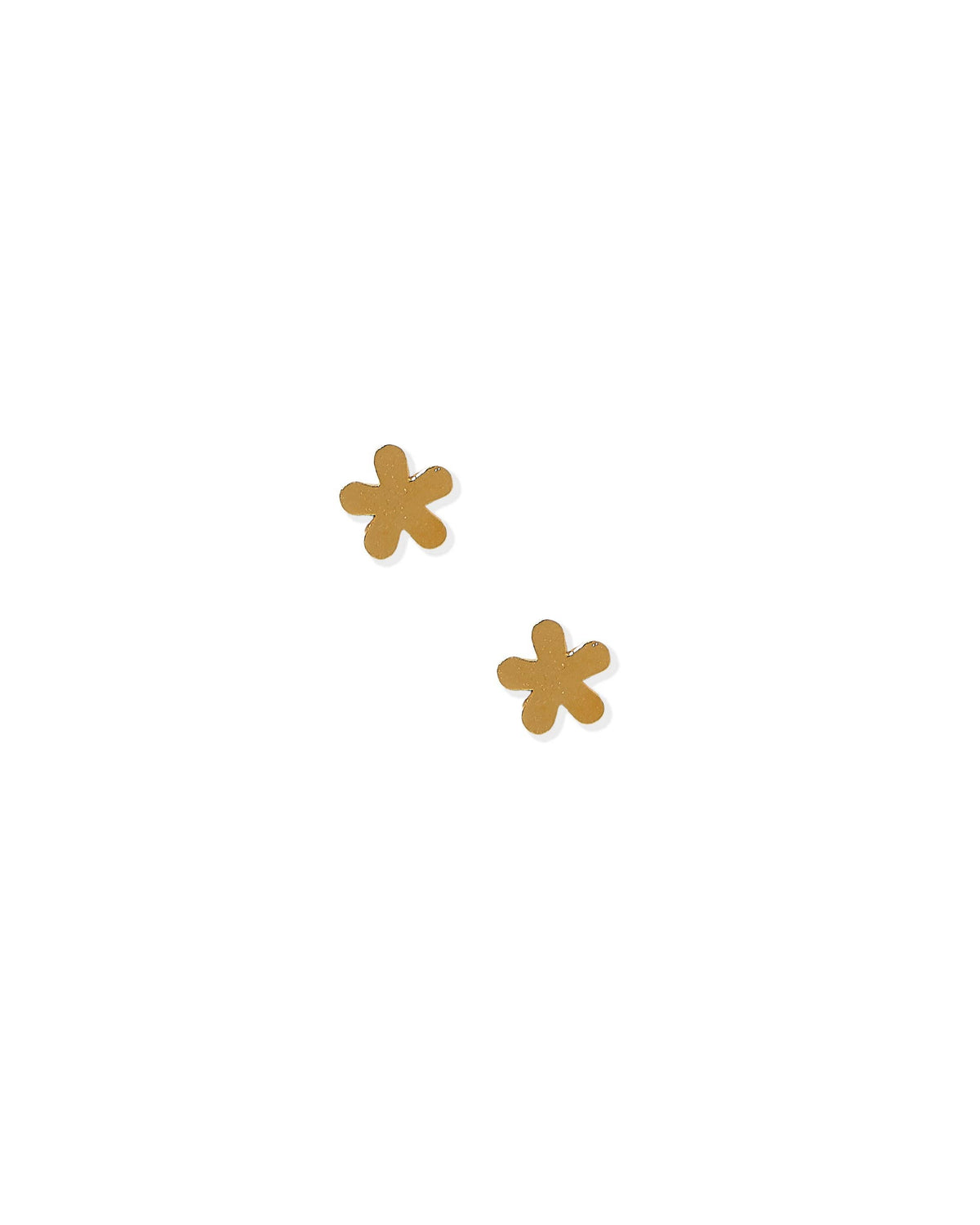 Briar Flower Gold Screwback Stud Earrings
