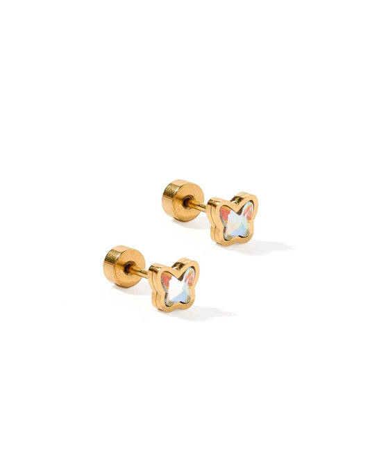 Polly Butterfly Screwback Stud Earrings
