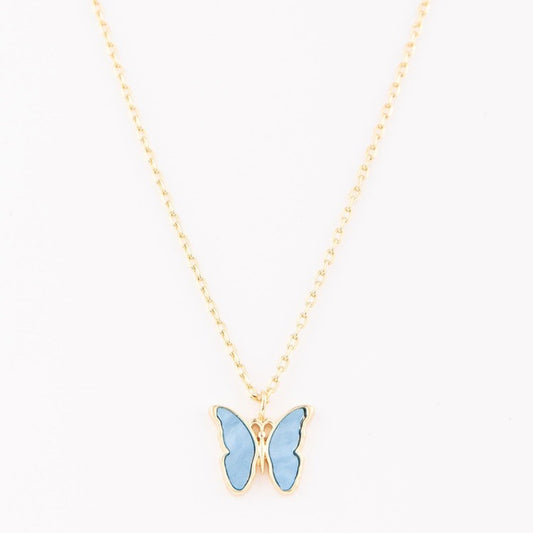 Michelle McDowell Girl Blue Butterfly Necklace
