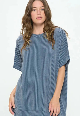 Mineral Ribbed Katie Top