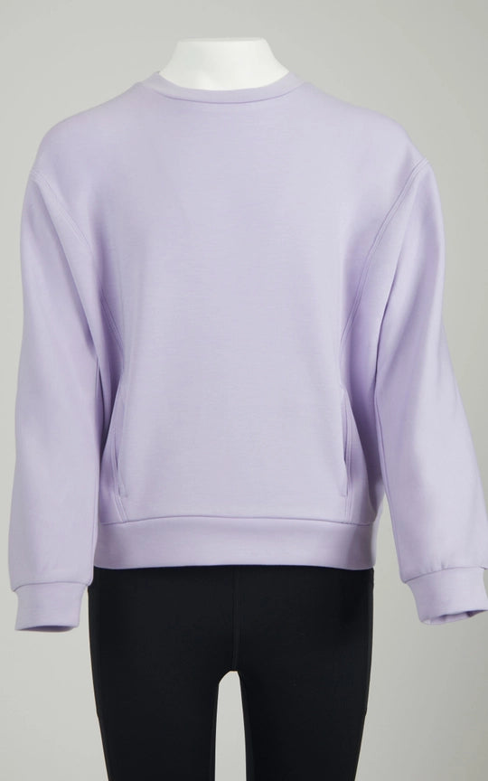 Girl's Lavender Soft Scuba Zuri Sweatshirt