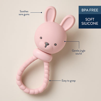 Itzy Ritzy Sweetie Rattle - Pink Bunny