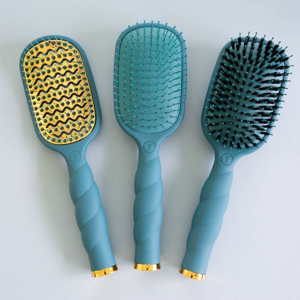 TELETIE Vented Hair Brush | Teal With It