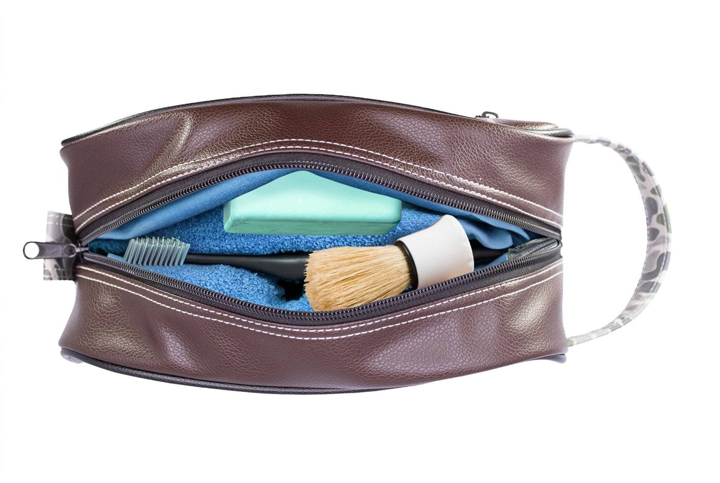 Green & Grey Shot Shell Camo Dopp Bag