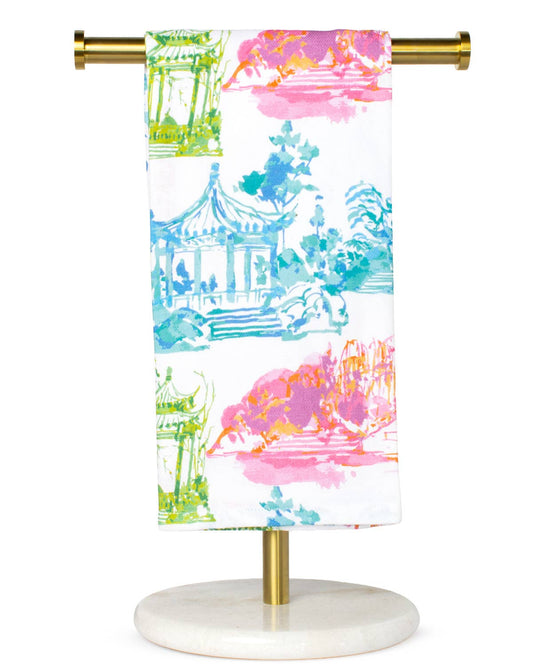 White & Multi Maya Hand Towel