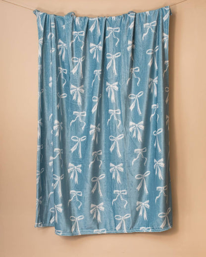 Light Blue Hannah Bow Throw