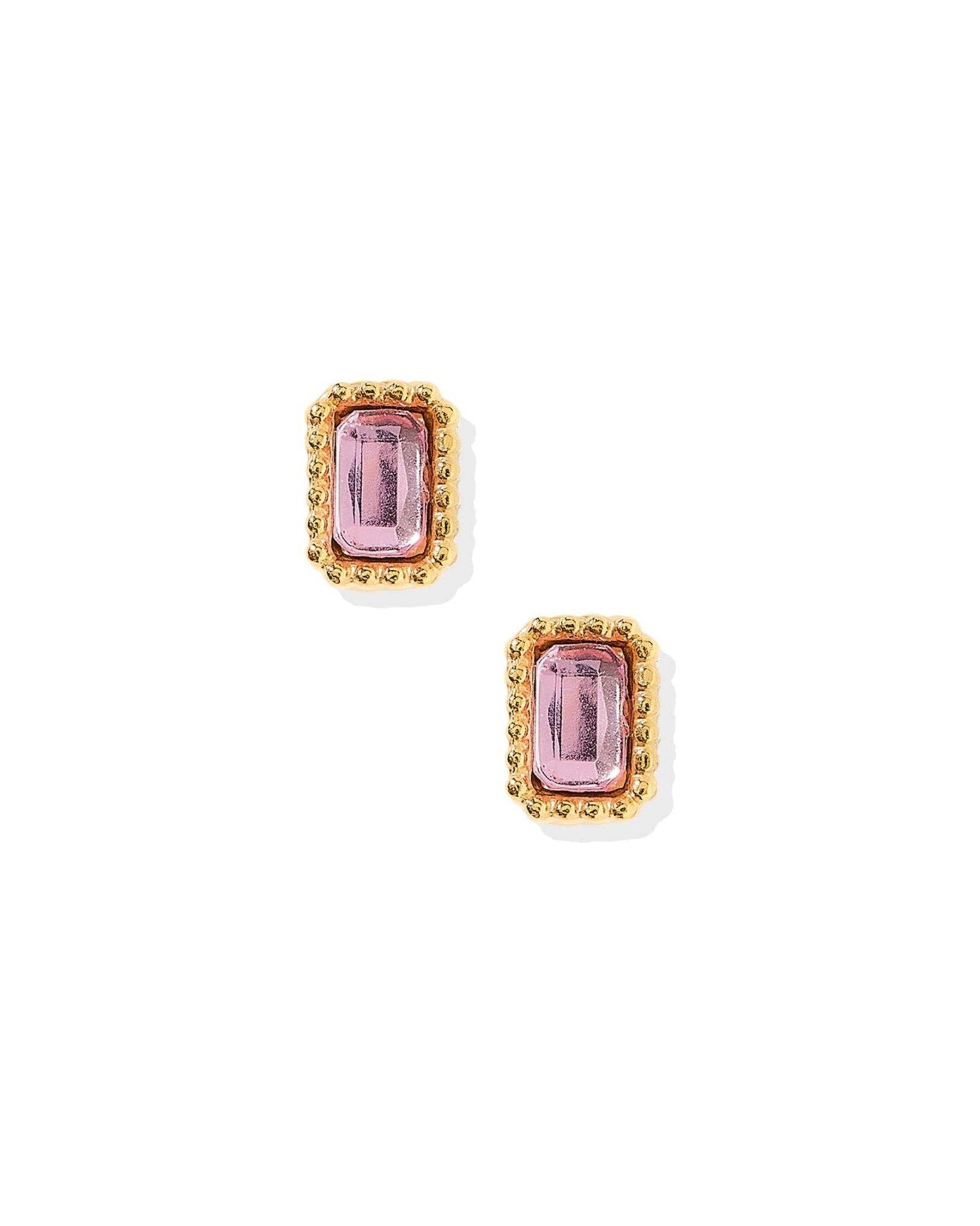 Madison Pink Screwback Stud Earrings