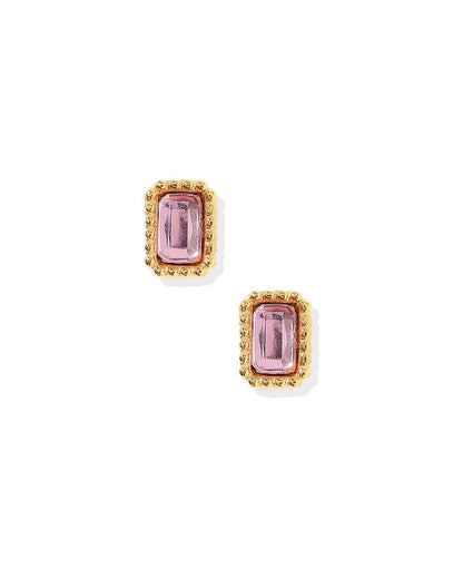 Madison Pink Screwback Stud Earrings