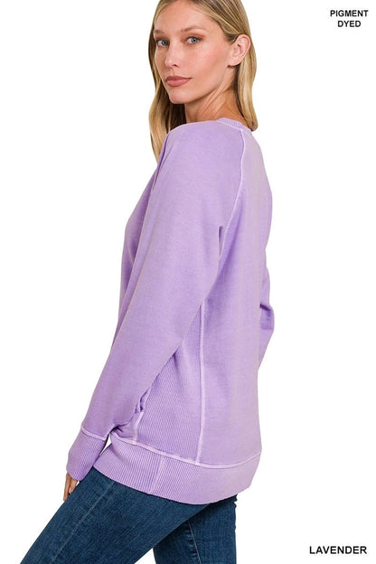 Lavender Stacey Front Pocket Pullover