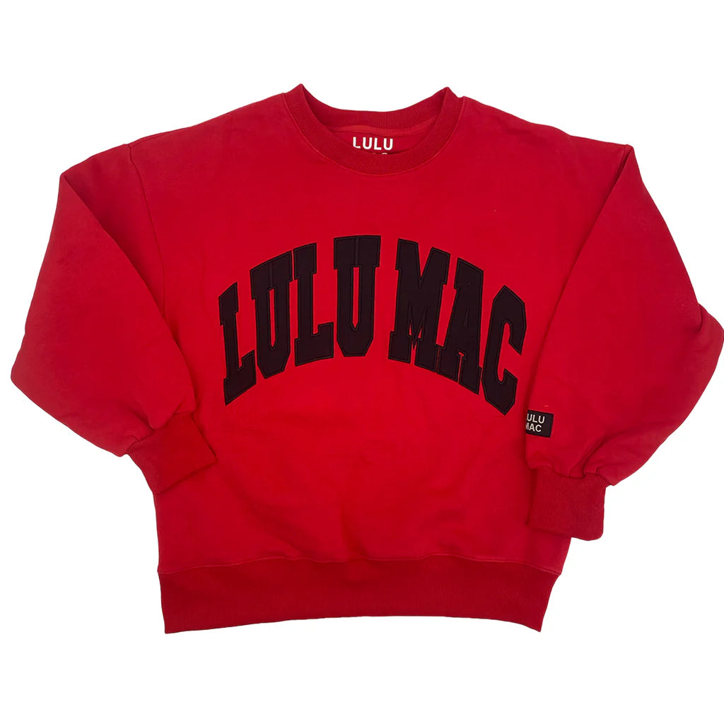 Lulu Mac Red & Black Monogram Sweatshirt