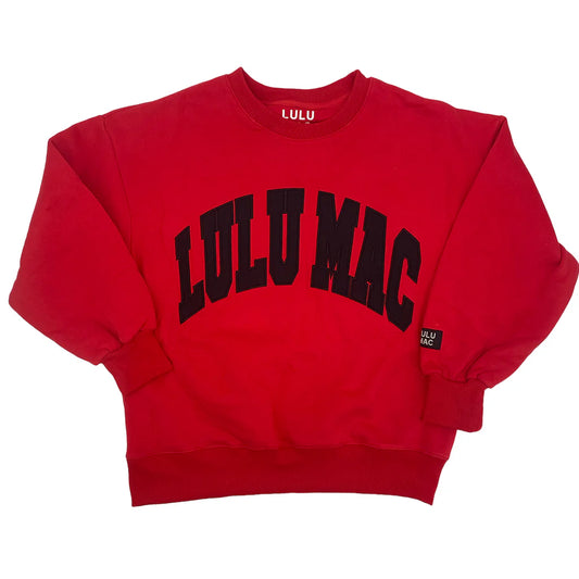 Lulu Mac Red & Black Monogram Sweatshirt