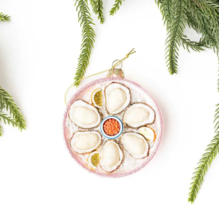 Oyster Bowl Glass Ornament