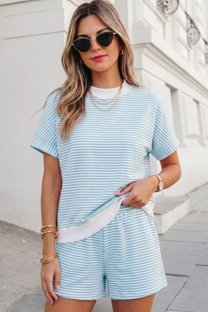 Seaside Stripe Short Set