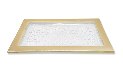 Small Oblong Tray With Gold Border