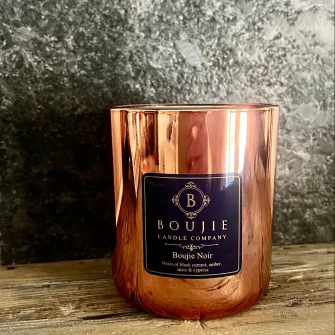 Boujie Wood Wick 14 oz. Glass Vessel Candle