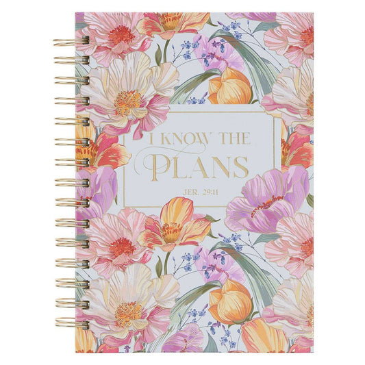 Pink Floral I Know The Plans Jer. 29:11 Spiral Journal