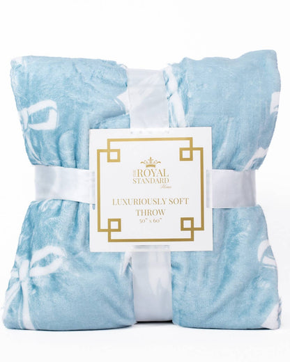 Light Blue Hannah Bow Throw