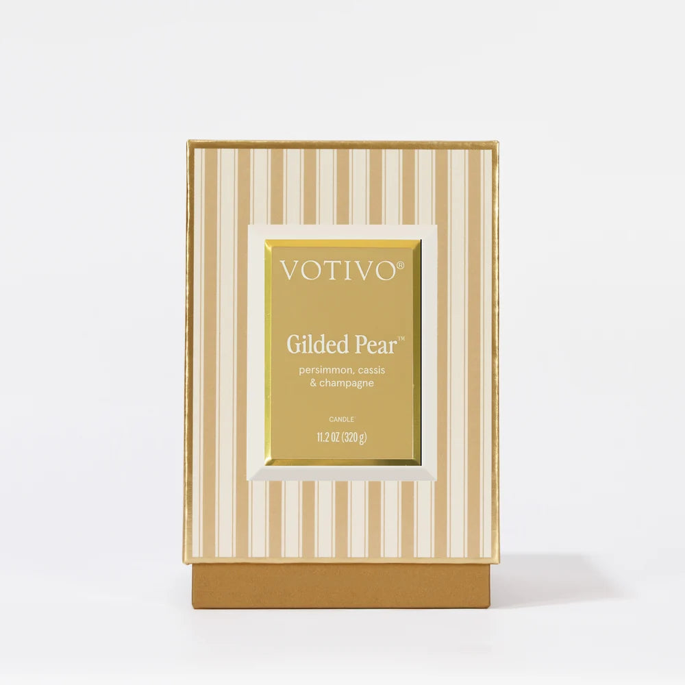 Gilded Pear Holiday Candle