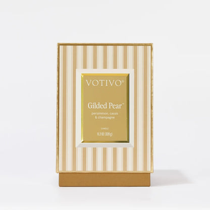 Gilded Pear Holiday Candle