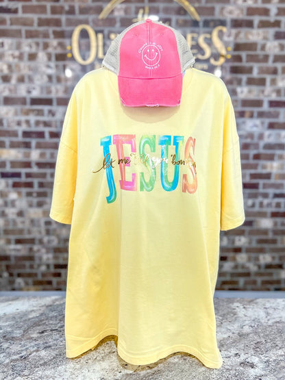 Butter Let Me Tell You 'bout My Jesus Gold Foil Tee