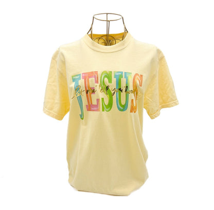 Butter Let Me Tell You 'bout My Jesus Gold Foil Tee