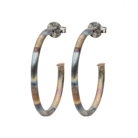 Small Everybody's Favorite Hoops - Burnished Gun Metal